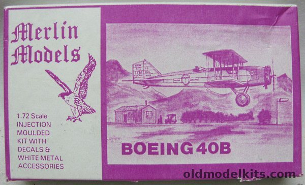 Merlin Models 1/72 Boeing 40B plastic model kit